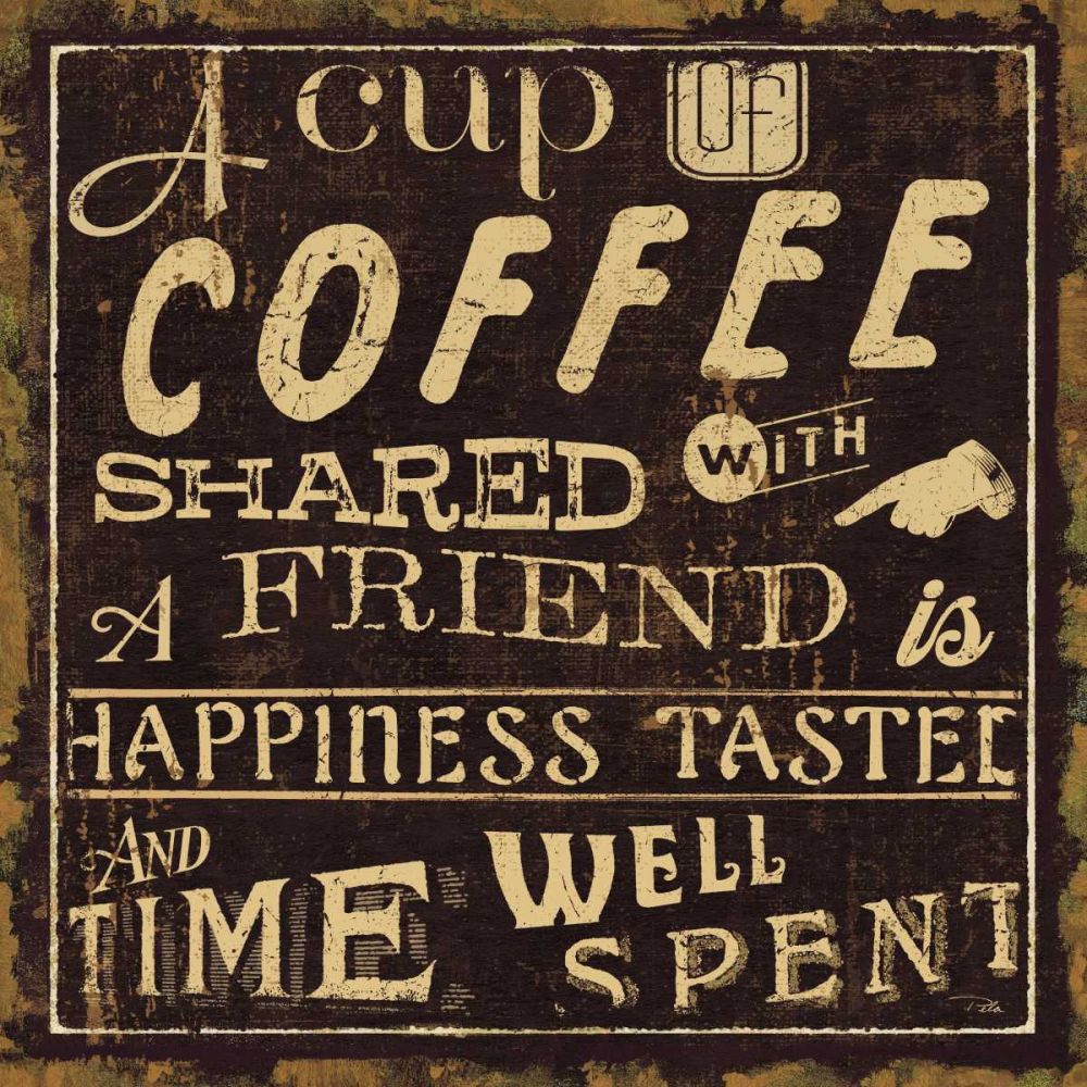 Coffee Quote I art print by Pela Studio for $57.95 CAD