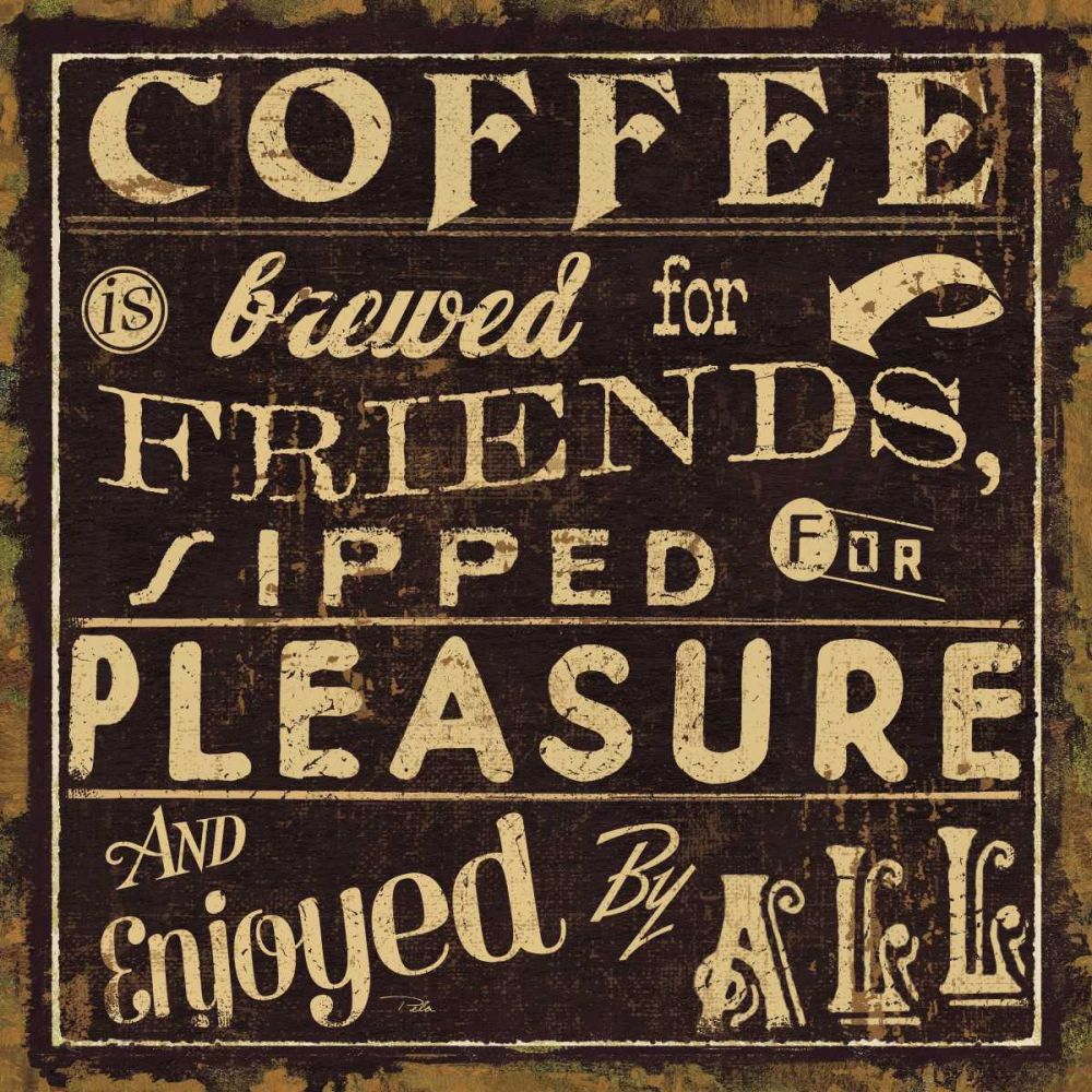 Coffee Quote II art print by Pela Studio for $57.95 CAD