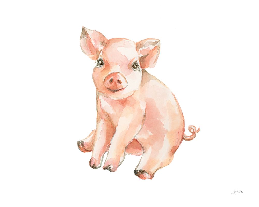 Sweet Piggy Sitting art print by Katrina Pete for $57.95 CAD