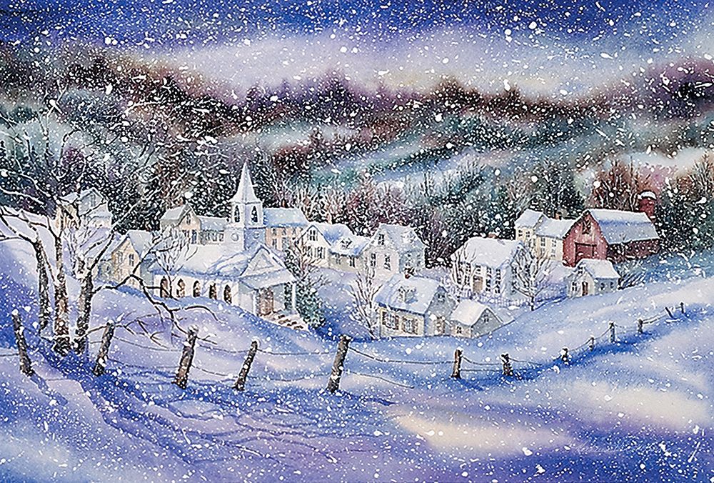 Winter Village art print by Kathleen Parr McKenna for $57.95 CAD