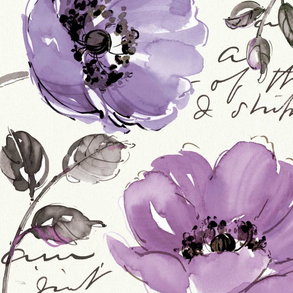 Floral Waltz Plum II art print by Pela Studio for $57.95 CAD