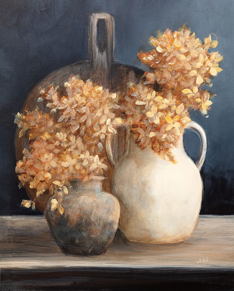 Golden Hydrangeas I art print by Julia Purinton for $57.95 CAD