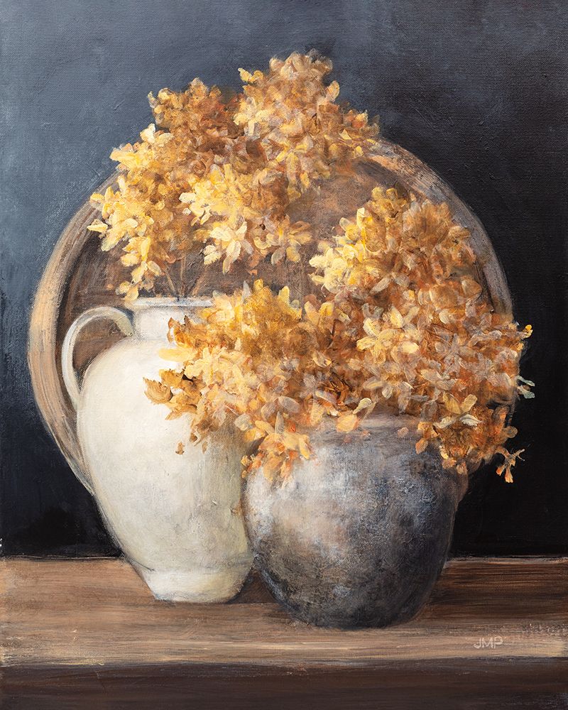 Golden Hydrangeas II art print by Julia Purinton for $57.95 CAD