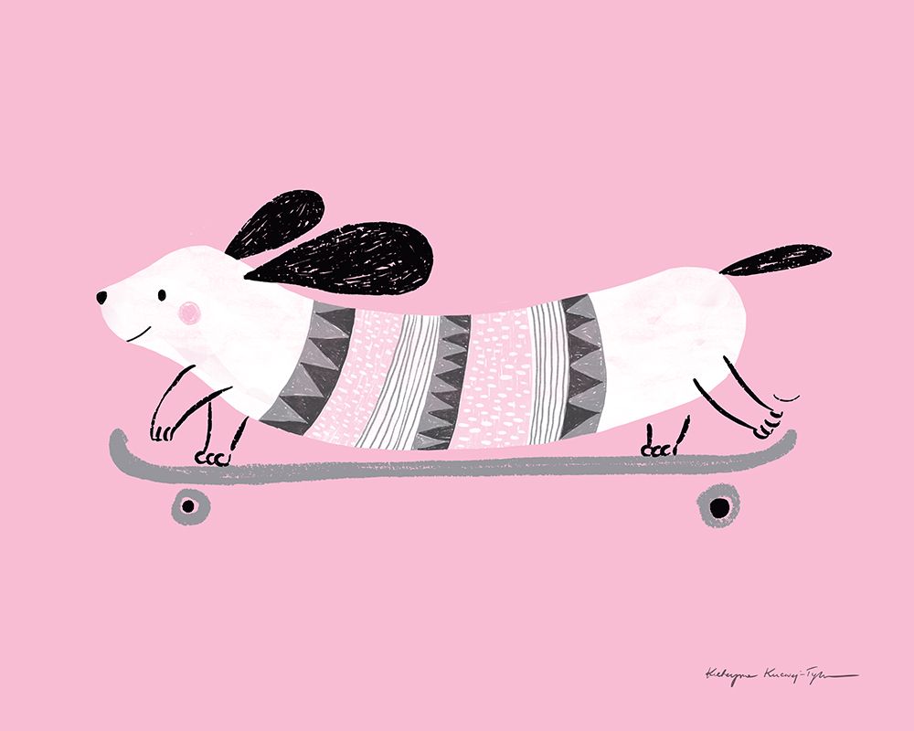 Pink Dog art print by Kasia Kucwaj-Tybur for $57.95 CAD