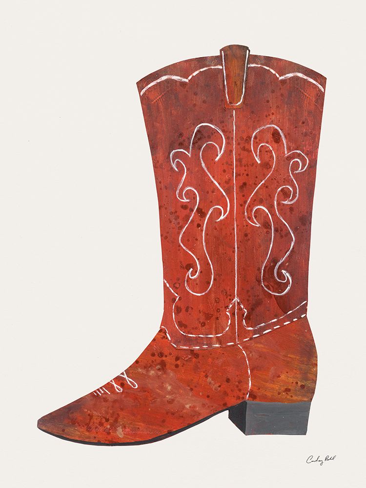 Western Cowgirl Boot II art print by Courtney Prahl for $57.95 CAD