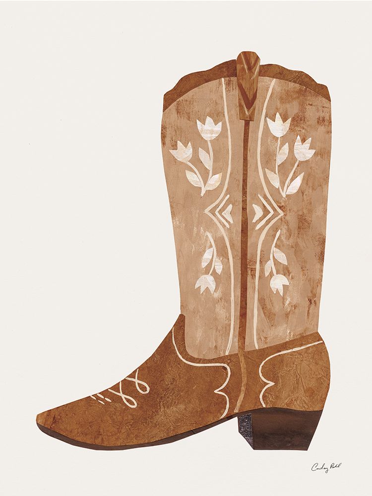 Western Cowgirl Boot IV art print by Courtney Prahl for $57.95 CAD