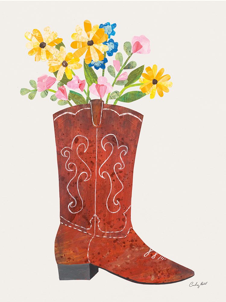 Western Cowgirl Boot V art print by Courtney Prahl for $57.95 CAD