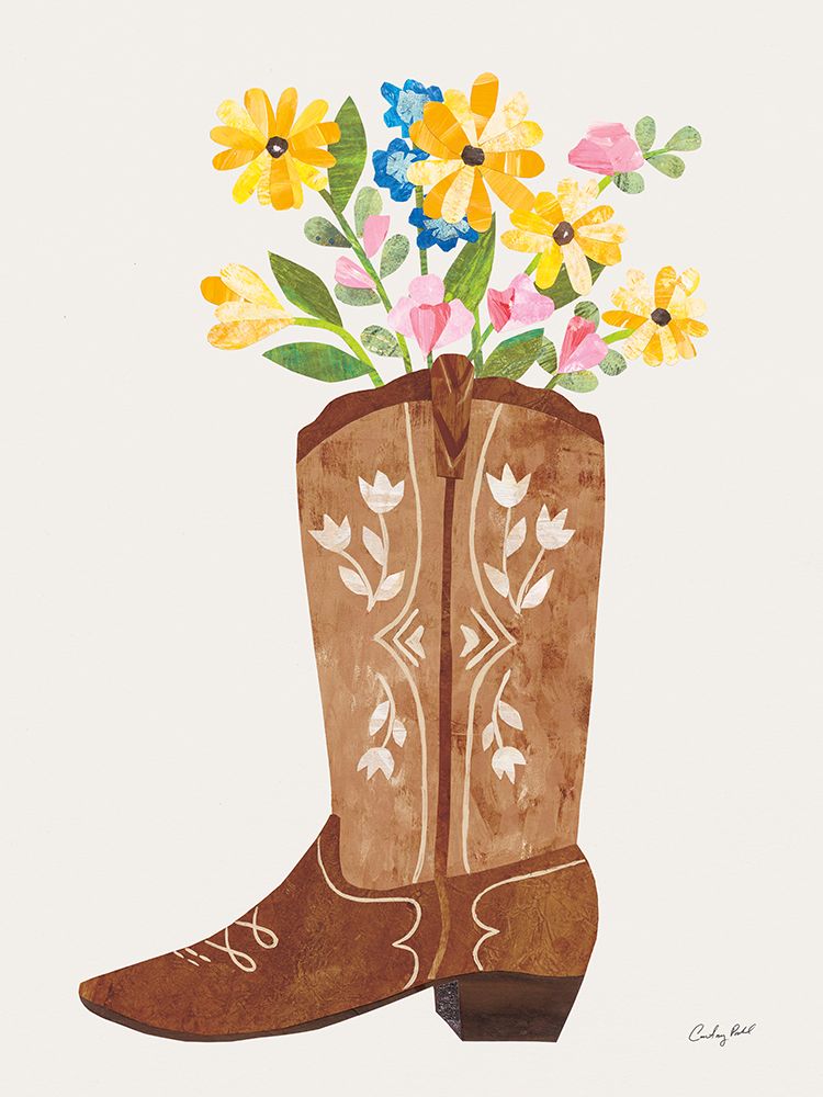 Western Cowgirl Boot VI art print by Courtney Prahl for $57.95 CAD