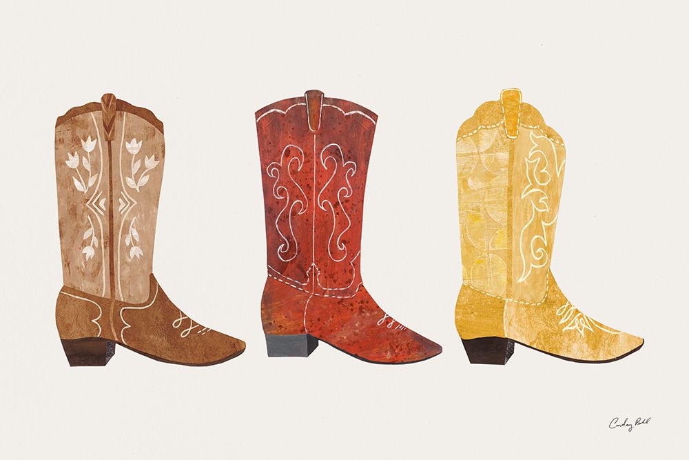 Western Cowgirl Boot VII art print by Courtney Prahl for $57.95 CAD