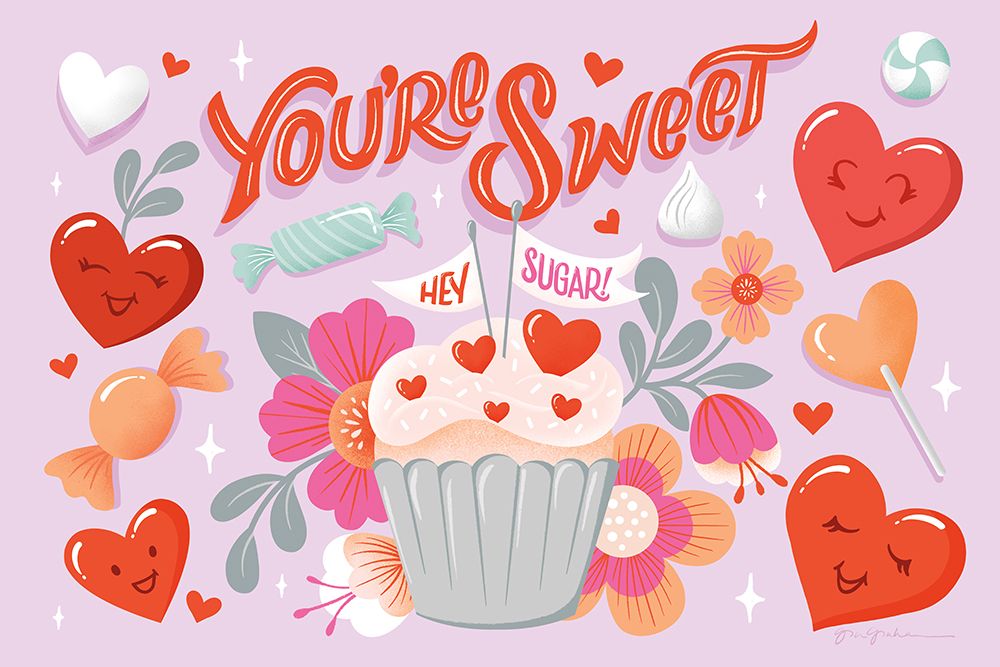 Sweet Hearts I art print by Gia Graham for $57.95 CAD
