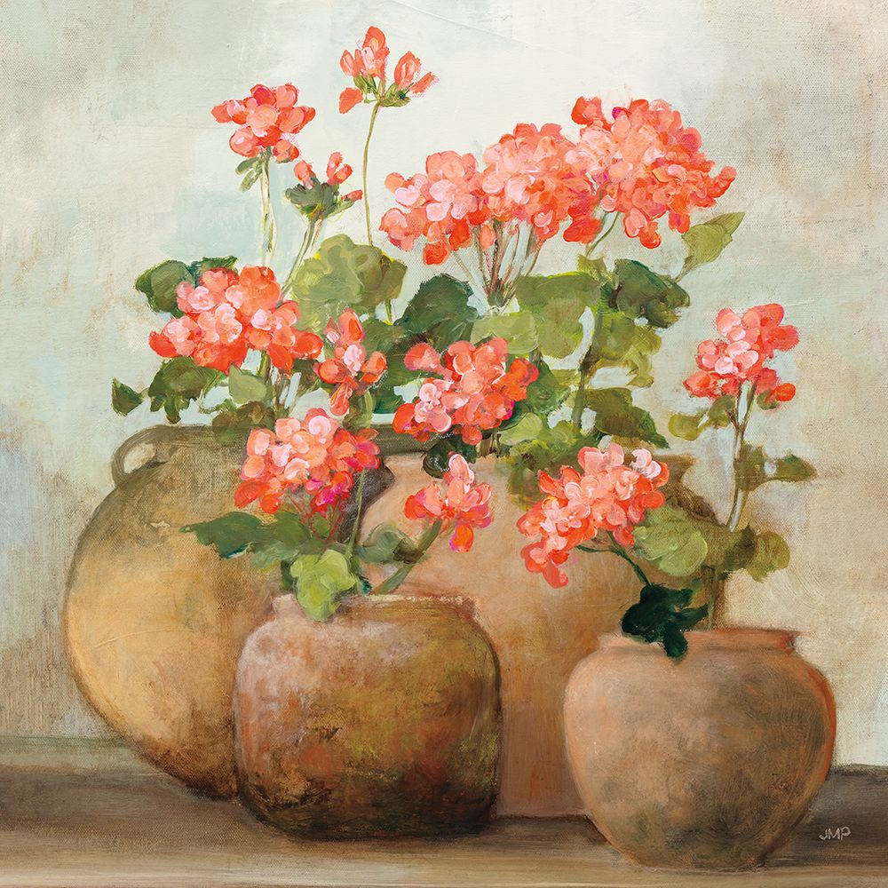 Cottage Geraniums III art print by Julia Purinton for $57.95 CAD