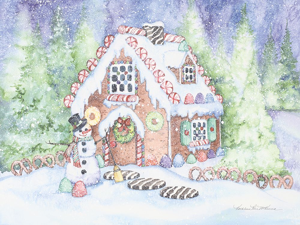 Gingerbread House Pastel art print by Kathleen Parr McKenna for $57.95 CAD