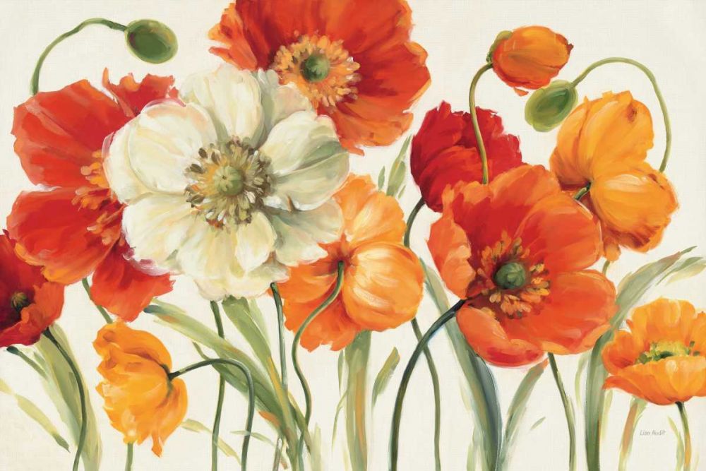 Poppies Melody I art print by Lisa Audit for $57.95 CAD