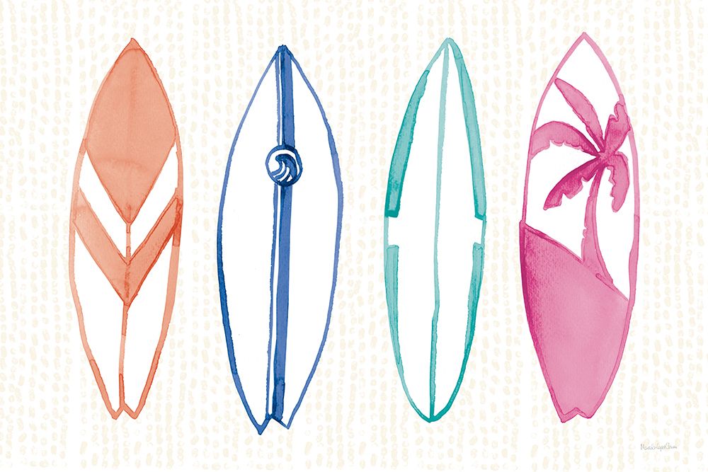 Laguna Surfboards I art print by Mercedes Lopez Charro for $57.95 CAD