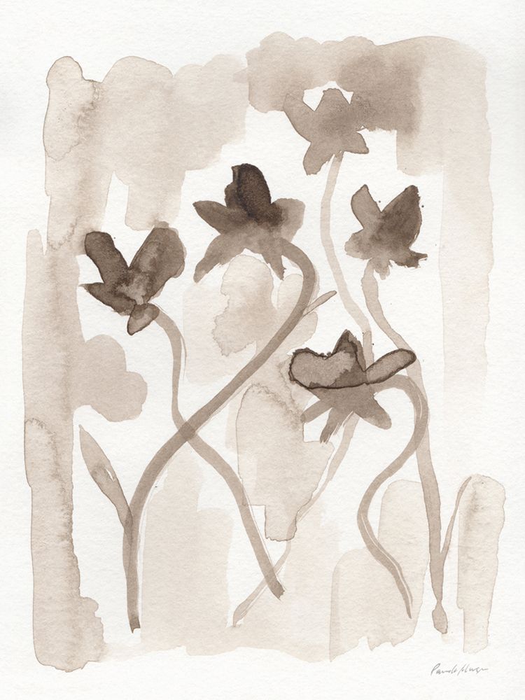Sepia Florals III art print by Pamela Munger for $57.95 CAD