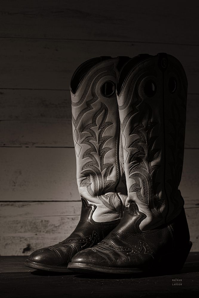 Cowboy Boots VIII BW art print by Nathan Larson for $57.95 CAD