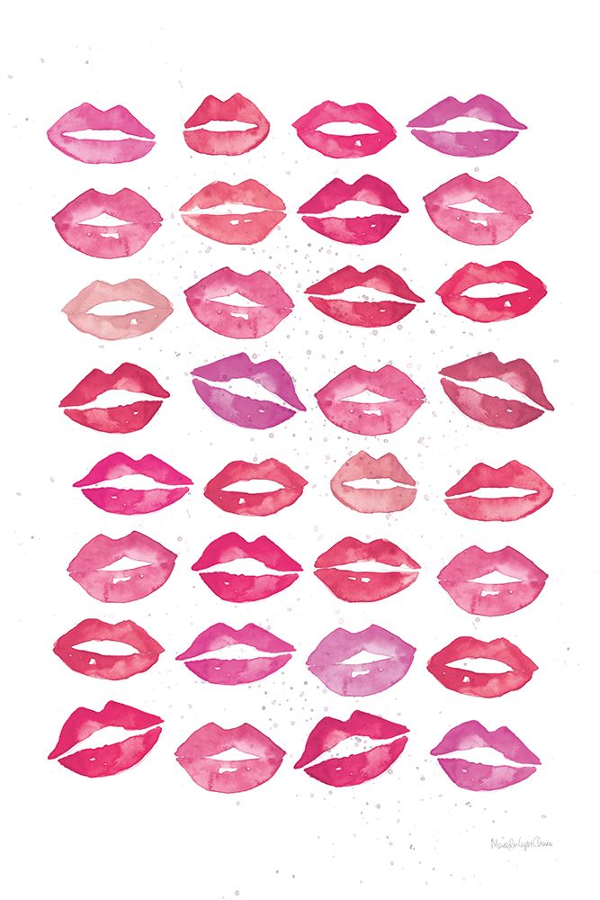Kiss Me Quick No Words Pink art print by Mercedes Lopez Charro for $57.95 CAD