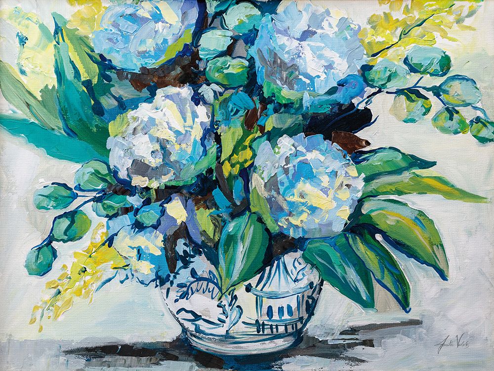 Hydrangea Blue art print by Jeanette Vertentes for $57.95 CAD