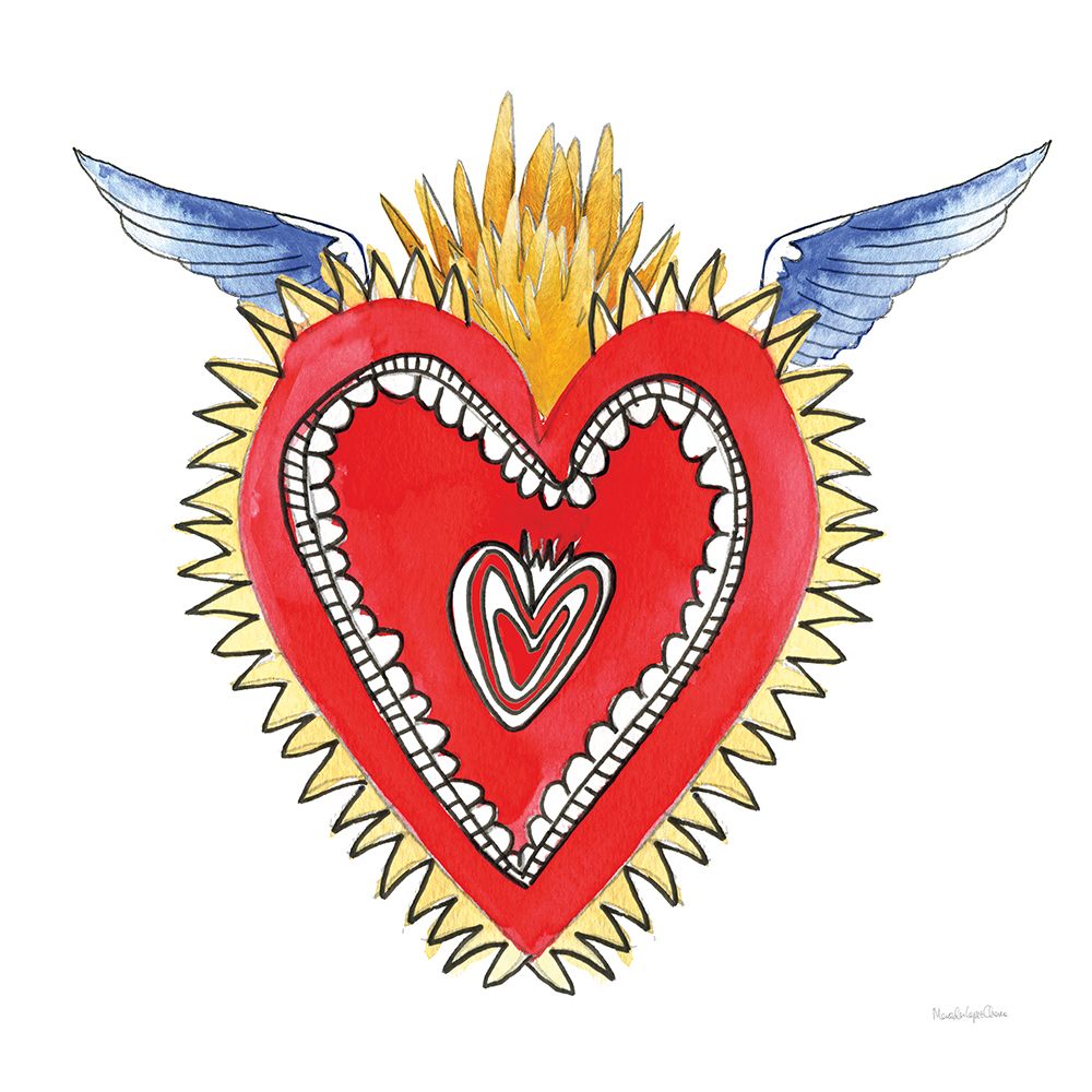 Sacred Heart I art print by Mercedes Lopez Charro for $57.95 CAD