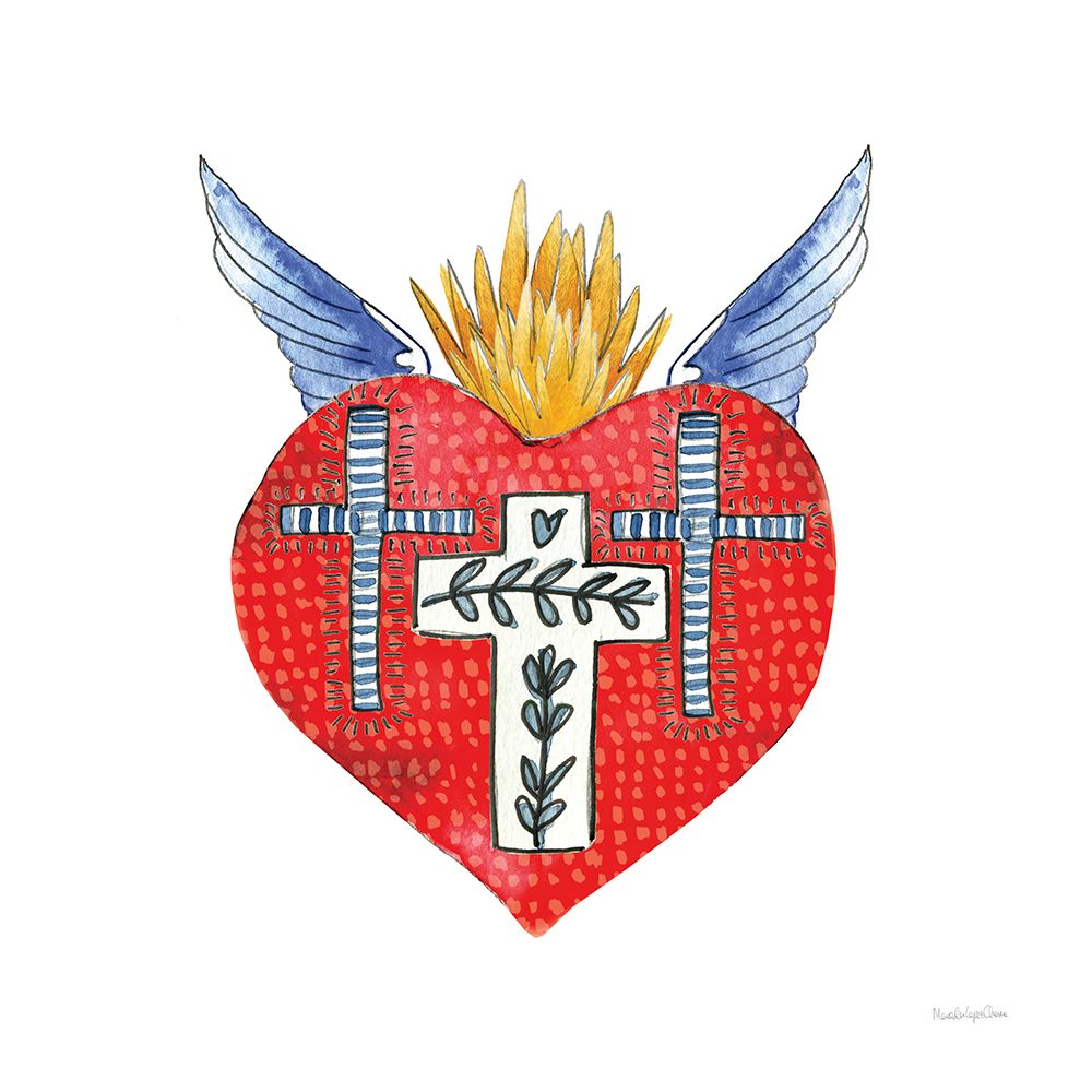 Sacred Heart II art print by Mercedes Lopez Charro for $57.95 CAD