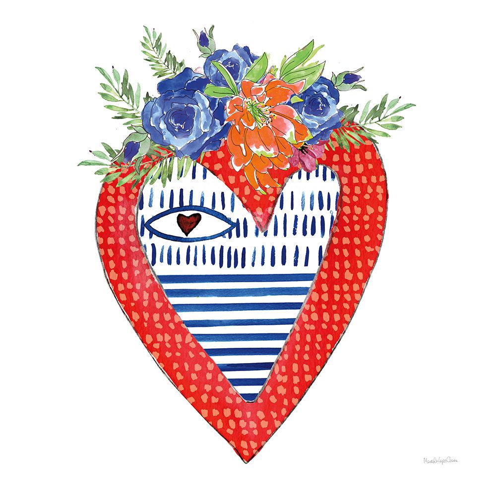 Sacred Heart III art print by Mercedes Lopez Charro for $57.95 CAD