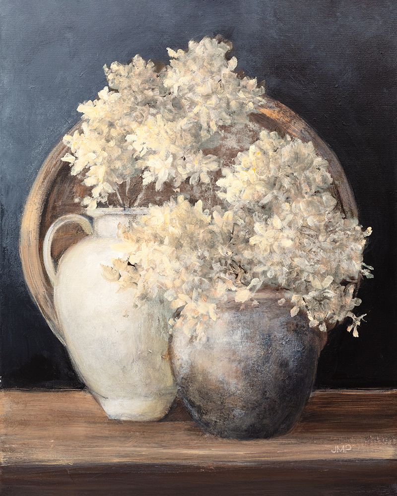 Golden Hydrangeas II White art print by Julia Purinton for $57.95 CAD