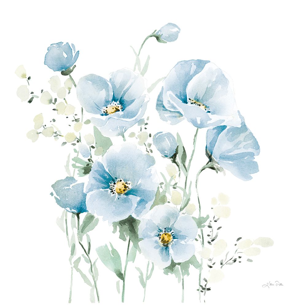 Secret Garden Bouquet II Pale Blue art print by Katrina Pete for $57.95 CAD