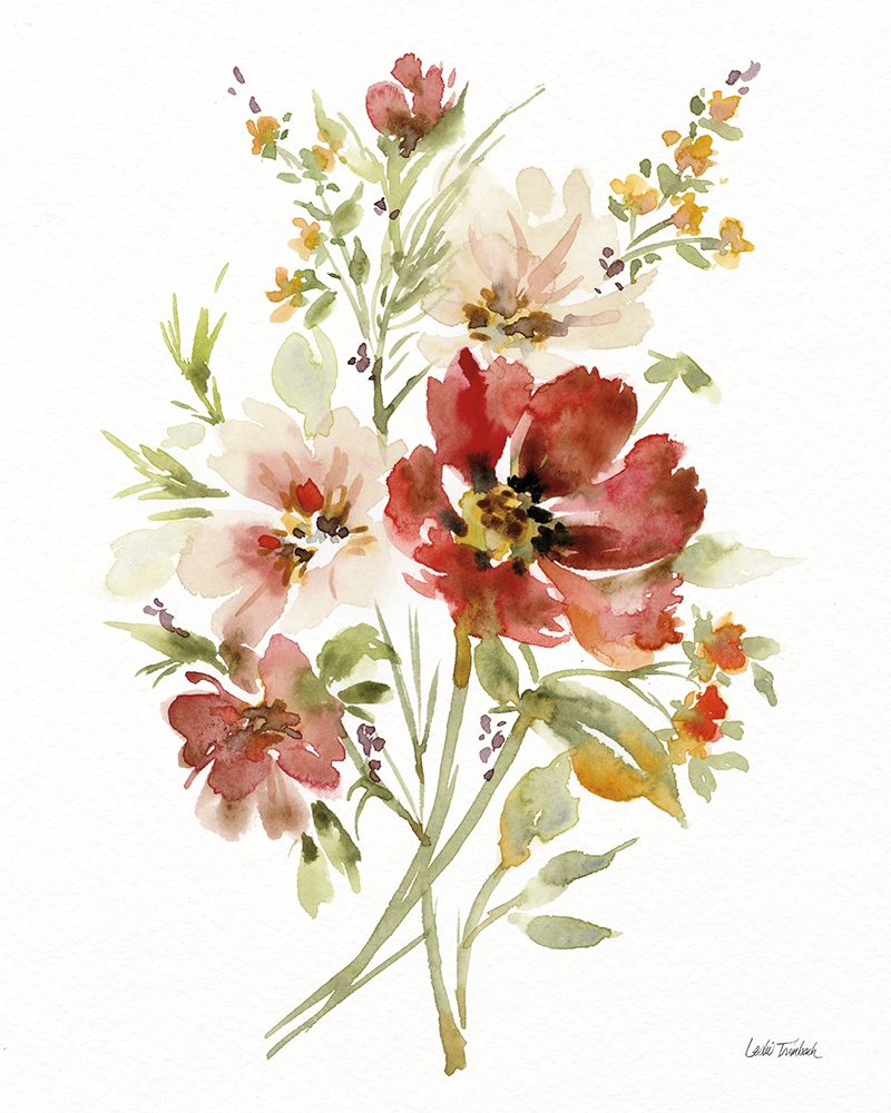 Autumn Flowers II art print by Leslie Trimbach for $57.95 CAD
