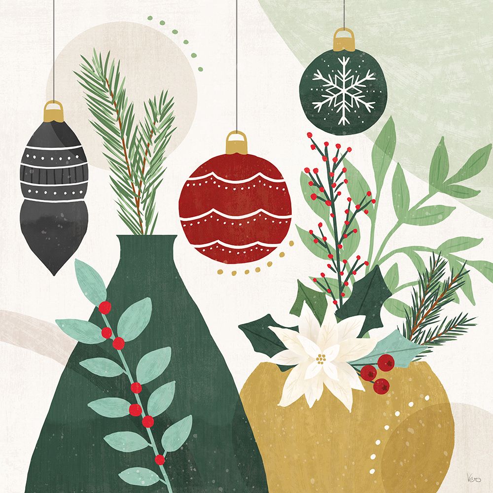 Deco Holiday II art print by Veronique Charron for $57.95 CAD