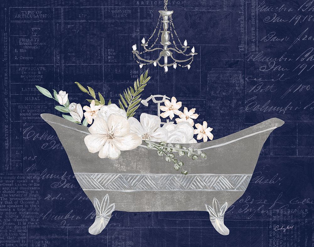 Floral Bath II Indigo art print by Courtney Prahl for $57.95 CAD