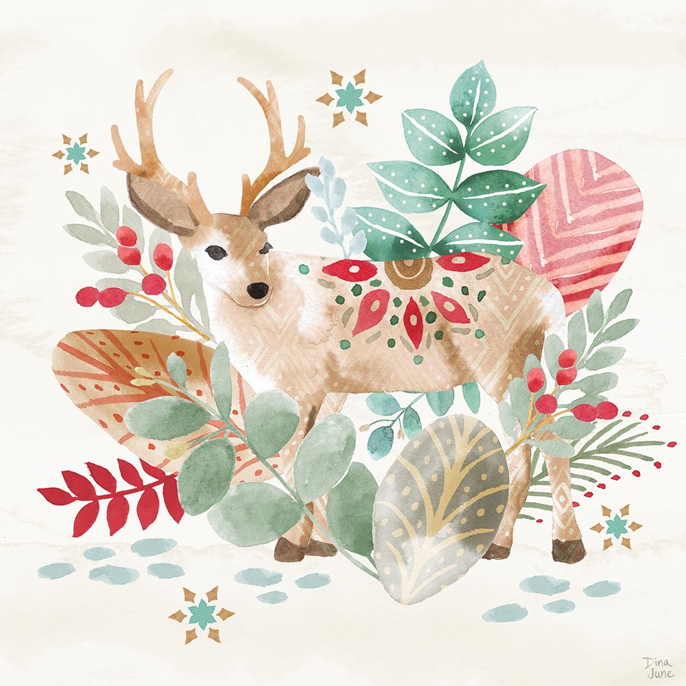Snowy Critters III art print by Dina June for $57.95 CAD