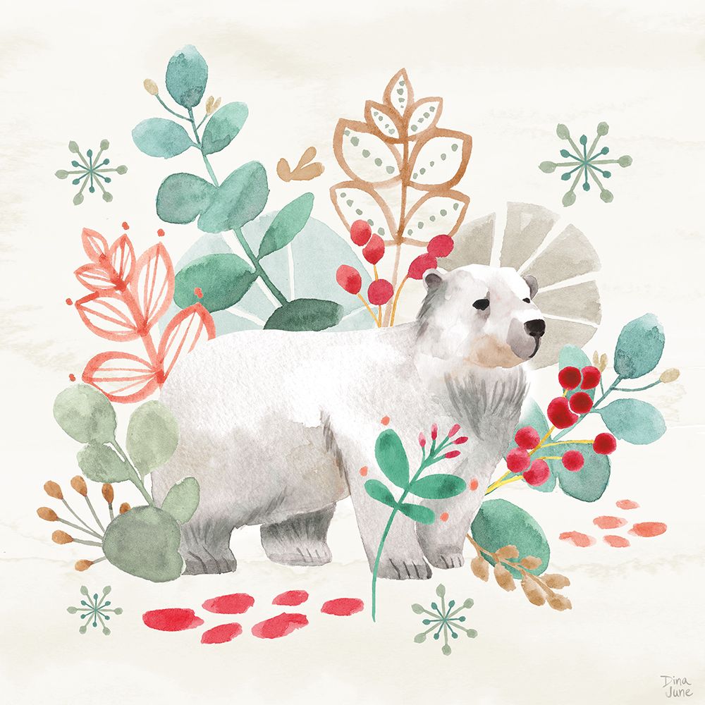 Snowy Critters IV art print by Dina June for $57.95 CAD