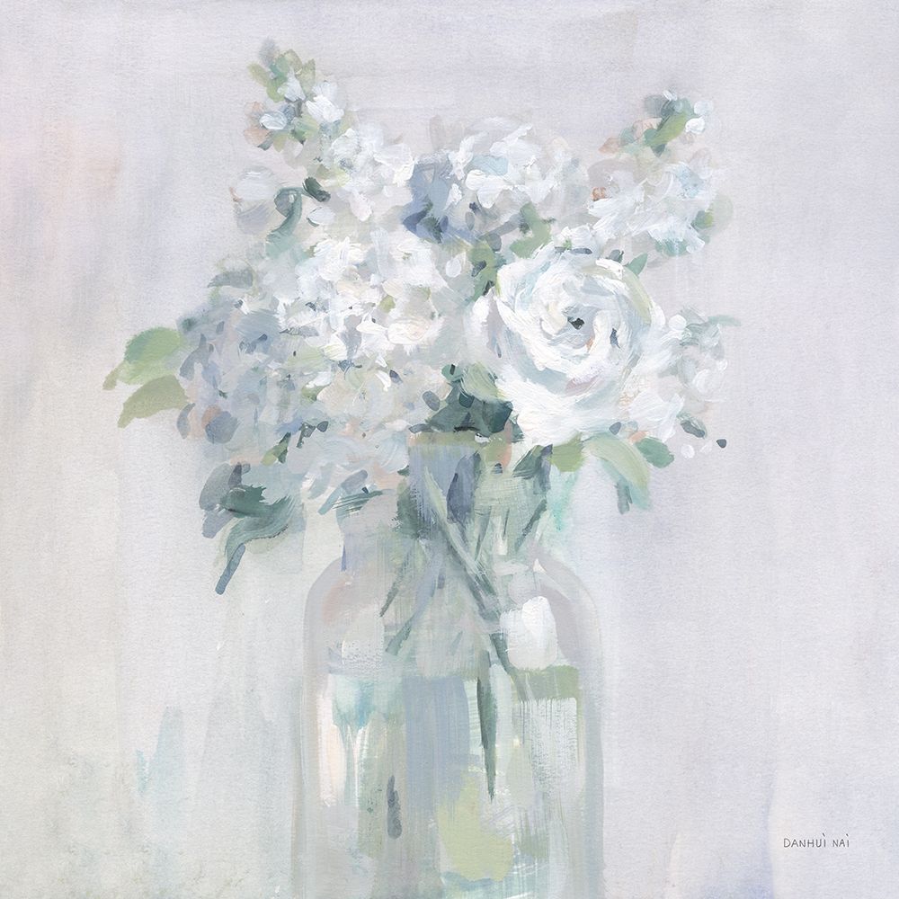 Shades of White Bouquet art print by Danhui Nai for $57.95 CAD