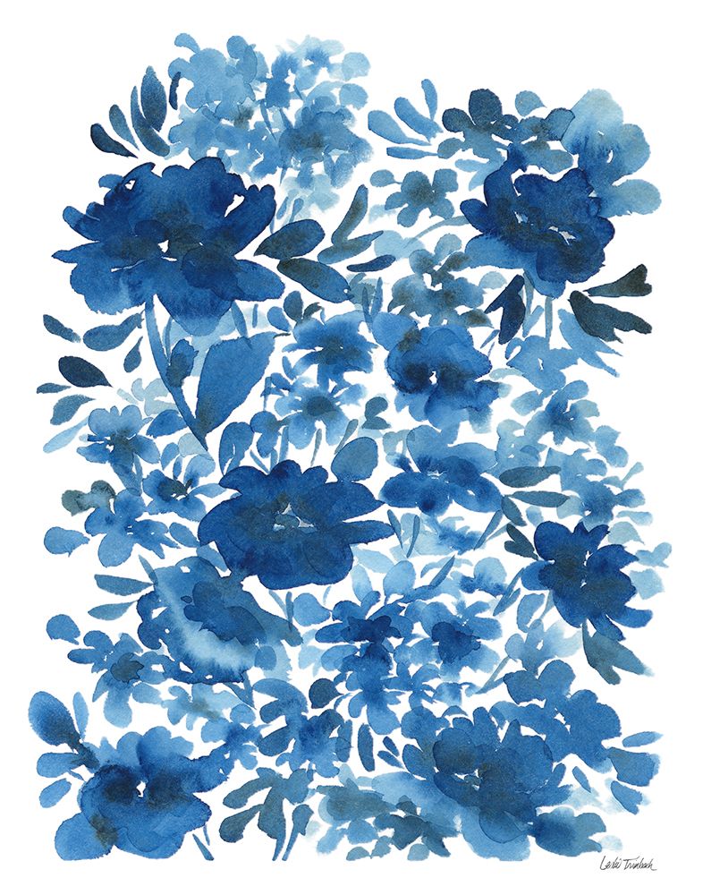 Blue Floral art print by Leslie Trimbach for $57.95 CAD
