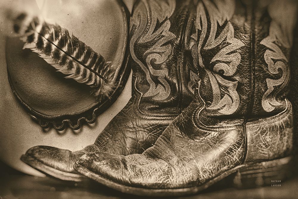 Cowboy Boots VII Sepia art print by Nathan Larson for $57.95 CAD