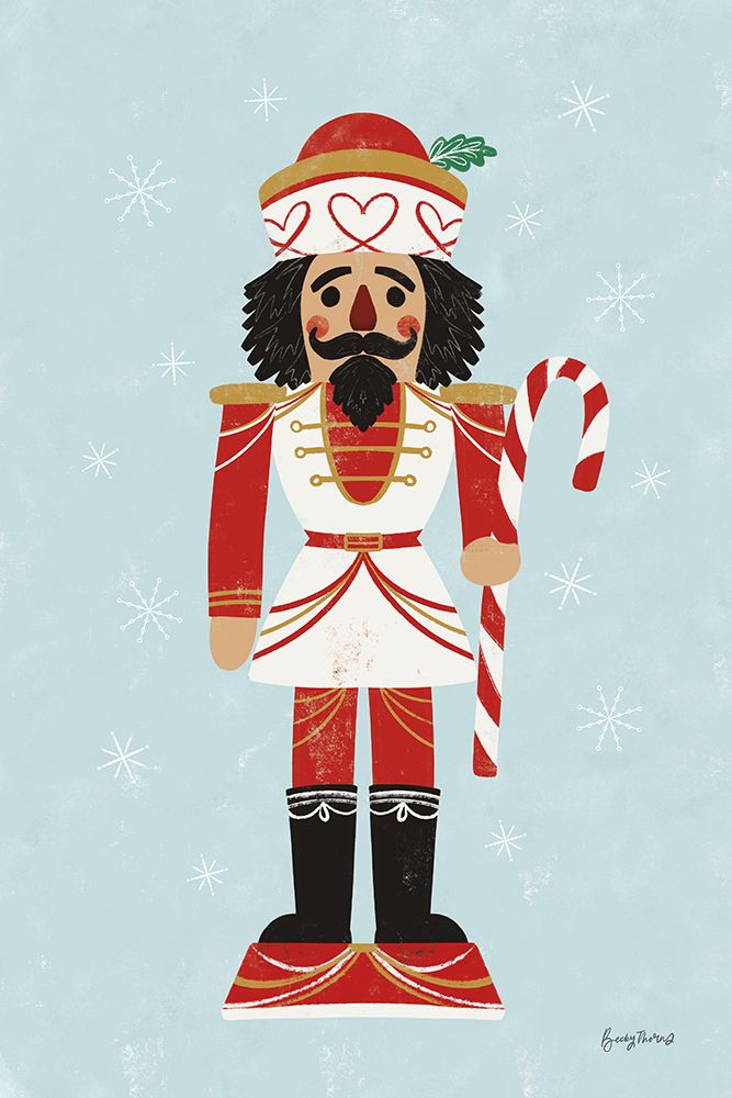 Holiday Cheer Nutcrackers III art print by Becky Thorns for $57.95 CAD