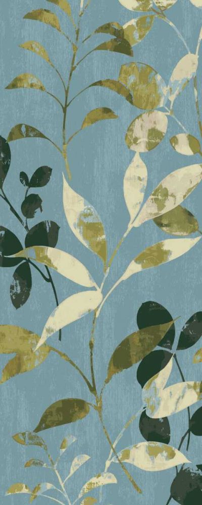 Leaves on Blue I art print by Wild Apple Portfolio for $57.95 CAD