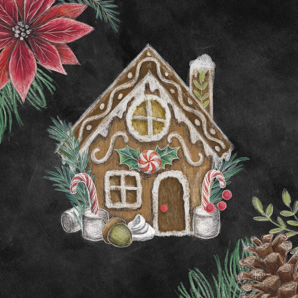 Christmas Chalk Gingerbread House art print by Mary Urban for $57.95 CAD