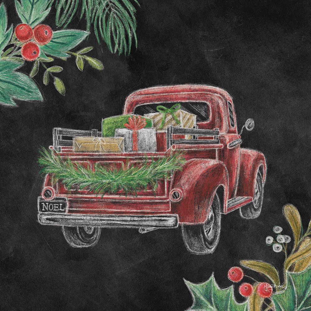 Christmas Chalk Truck III art print by Mary Urban for $57.95 CAD