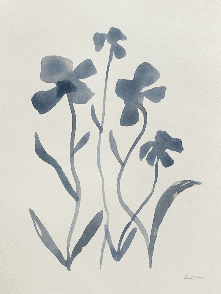 Blue Florals II art print by Pamela Munger for $57.95 CAD