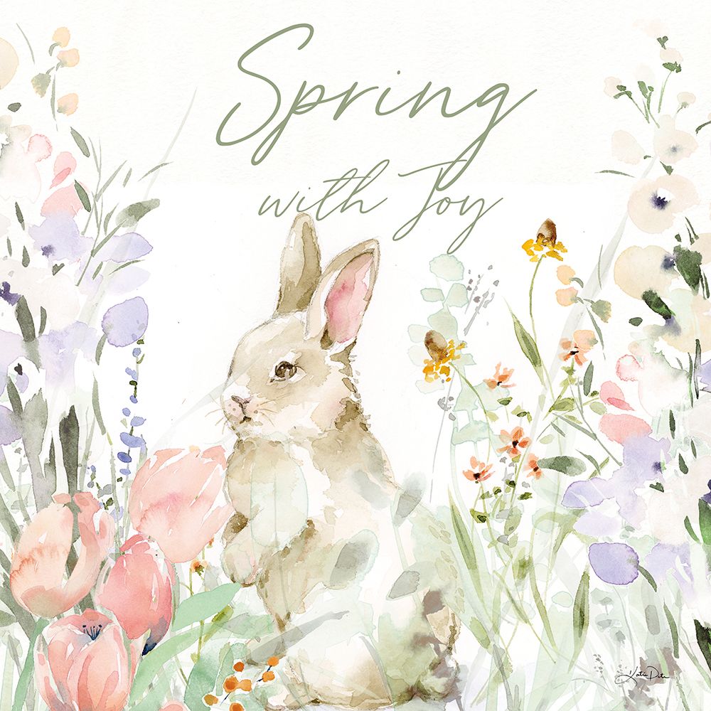 Blooming Bunnies IV art print by Katrina Pete for $57.95 CAD