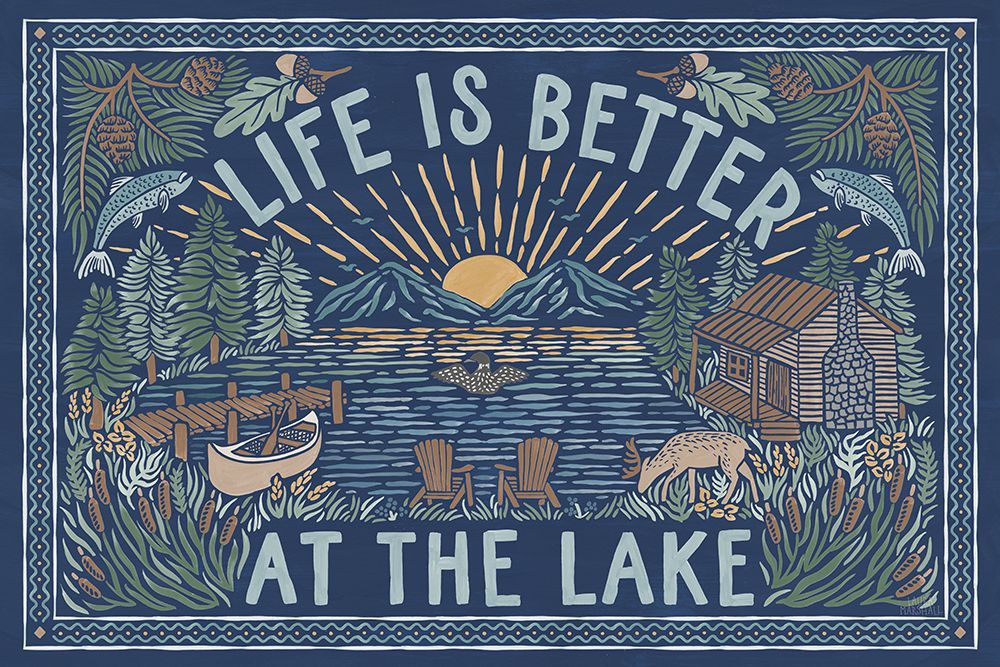 Lakeside Days I Blue art print by Laura Marshall for $57.95 CAD