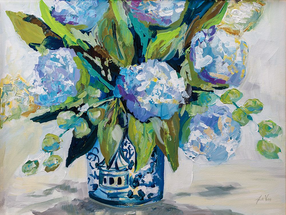Hydrangea Blue art print by Jeanette Vertentes for $57.95 CAD