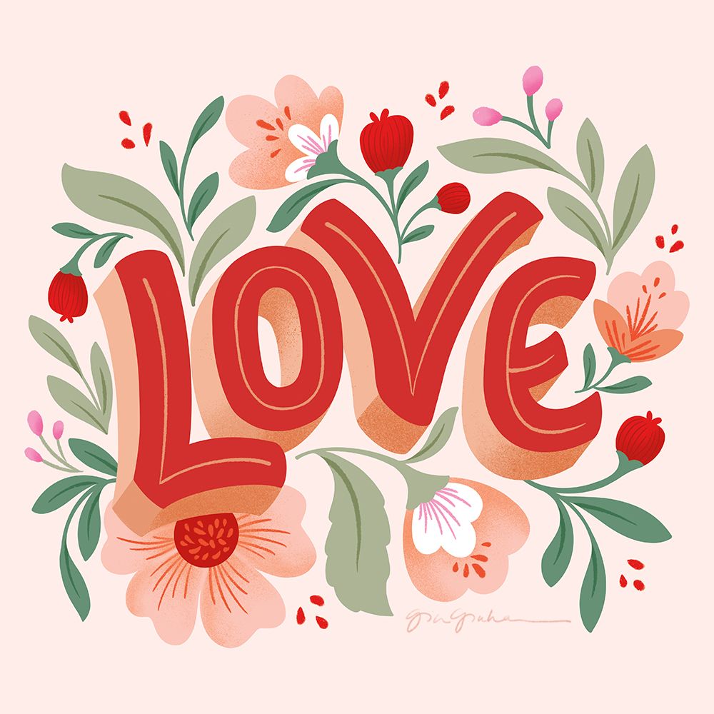 Love I Pink art print by Gia Graham for $57.95 CAD