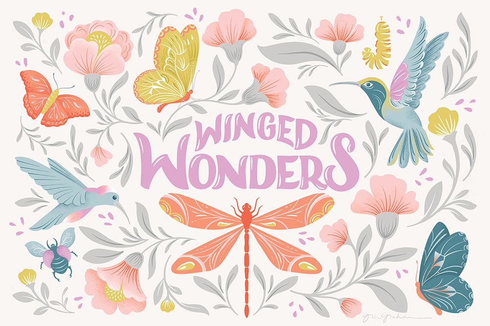 Winged Wonders I art print by Gia Graham for $57.95 CAD