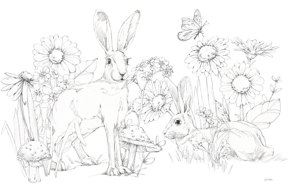 In The Garden I Sketch art print by Leslie Trimbach for $57.95 CAD