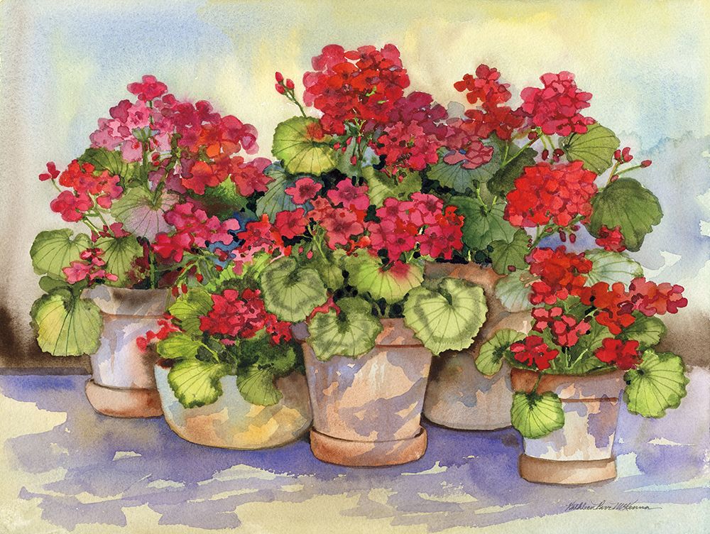 Spring Geraniums art print by Kathleen Parr McKenna for $57.95 CAD
