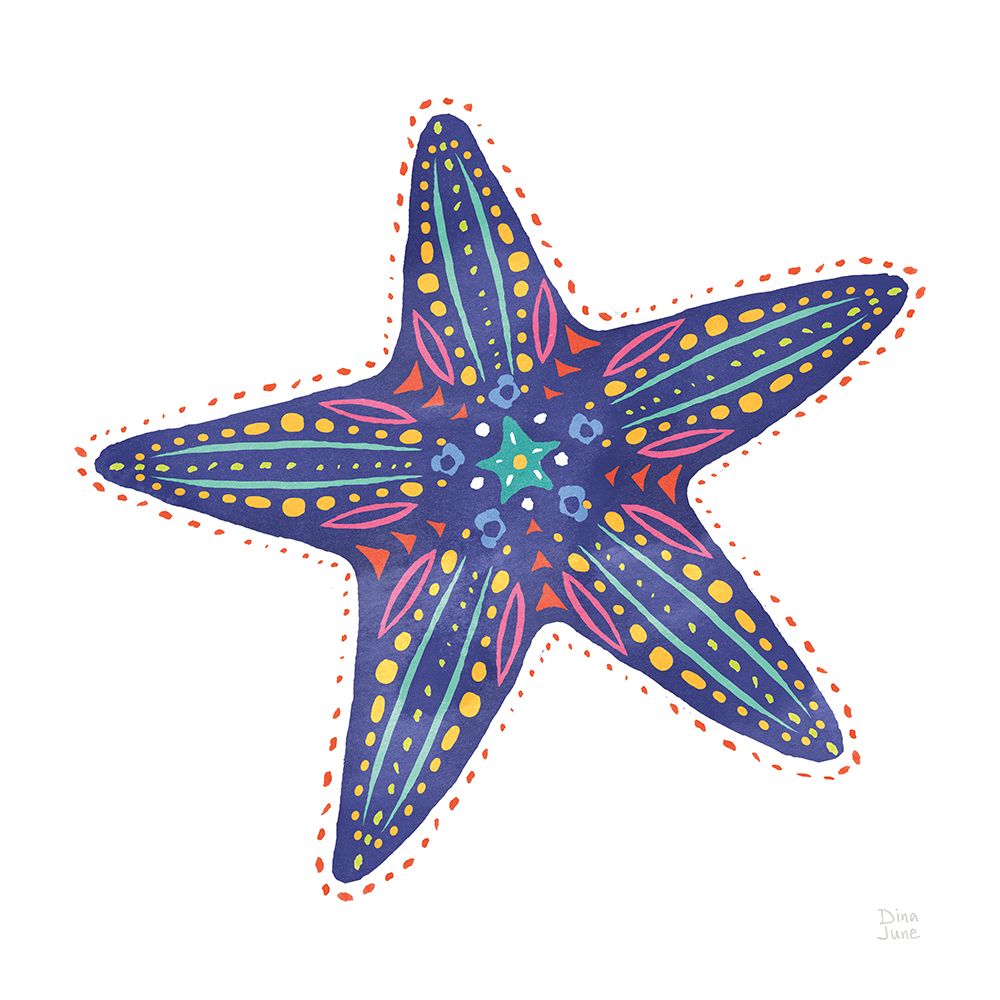 Along the Coast Starfish I art print by Dina June for $57.95 CAD