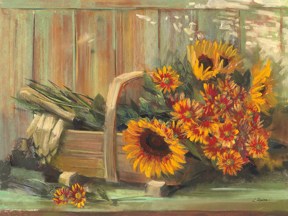 Sunflowers and Mums art print by Carol Rowan for $57.95 CAD