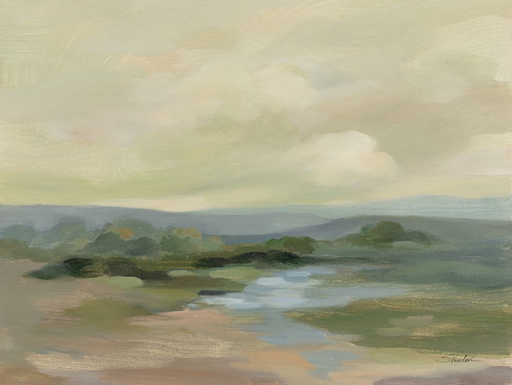 Muted Green Landscape art print by Silvia Vassileva for $57.95 CAD